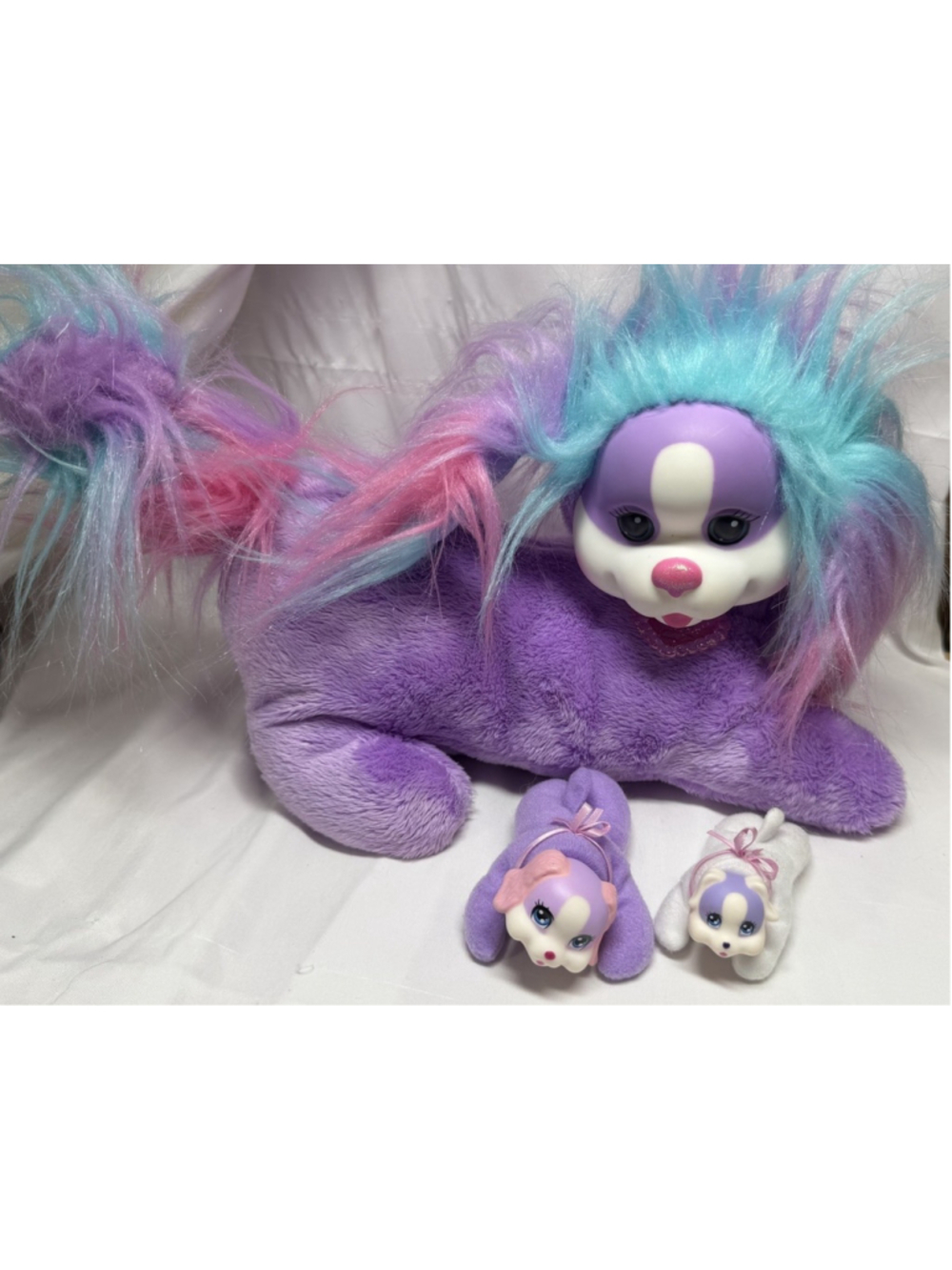 Vintage Puppy Surprise 2015 Hasbro Purple Mom 2 Puppies